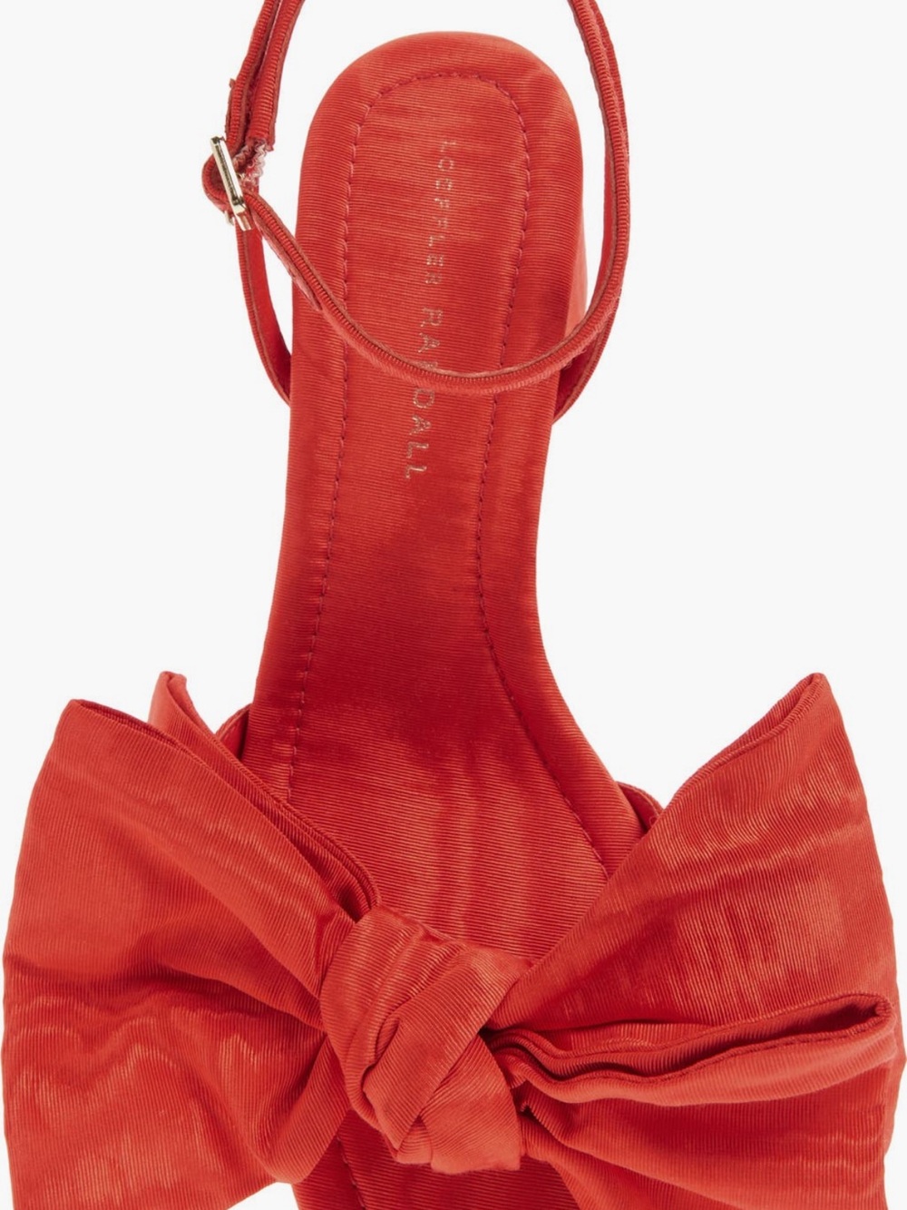 Loeffler Randall Carmen ankle strap Red Bow Block Heel Sandals - Picture 6 of 6